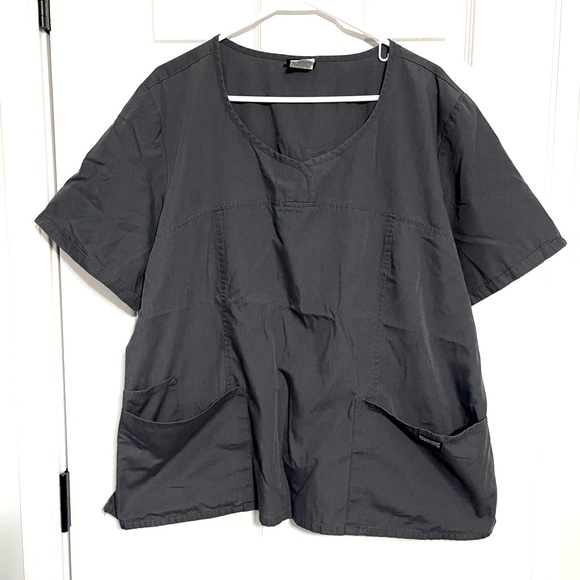Cherokee Workwear Maternity Scrub Top Size 2XL Charcoal - Picture 1 of 7